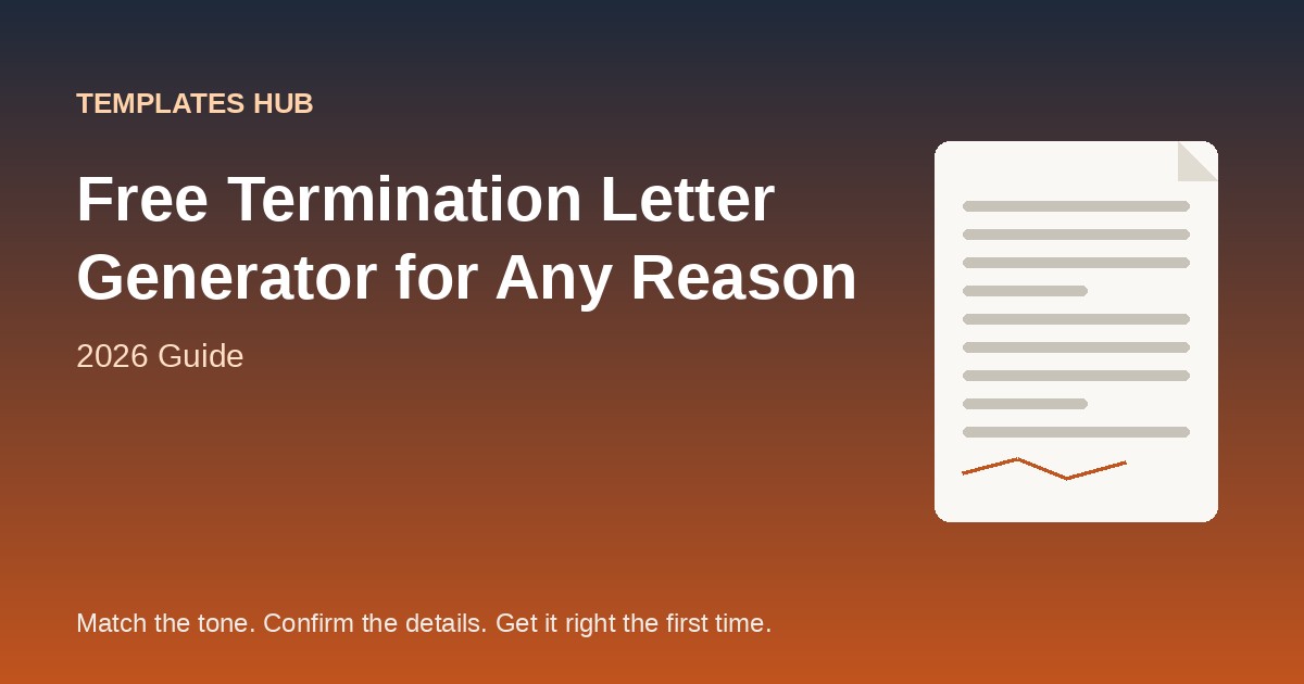 Free Termination Letter Generator for Any Reason (2026 Guide)